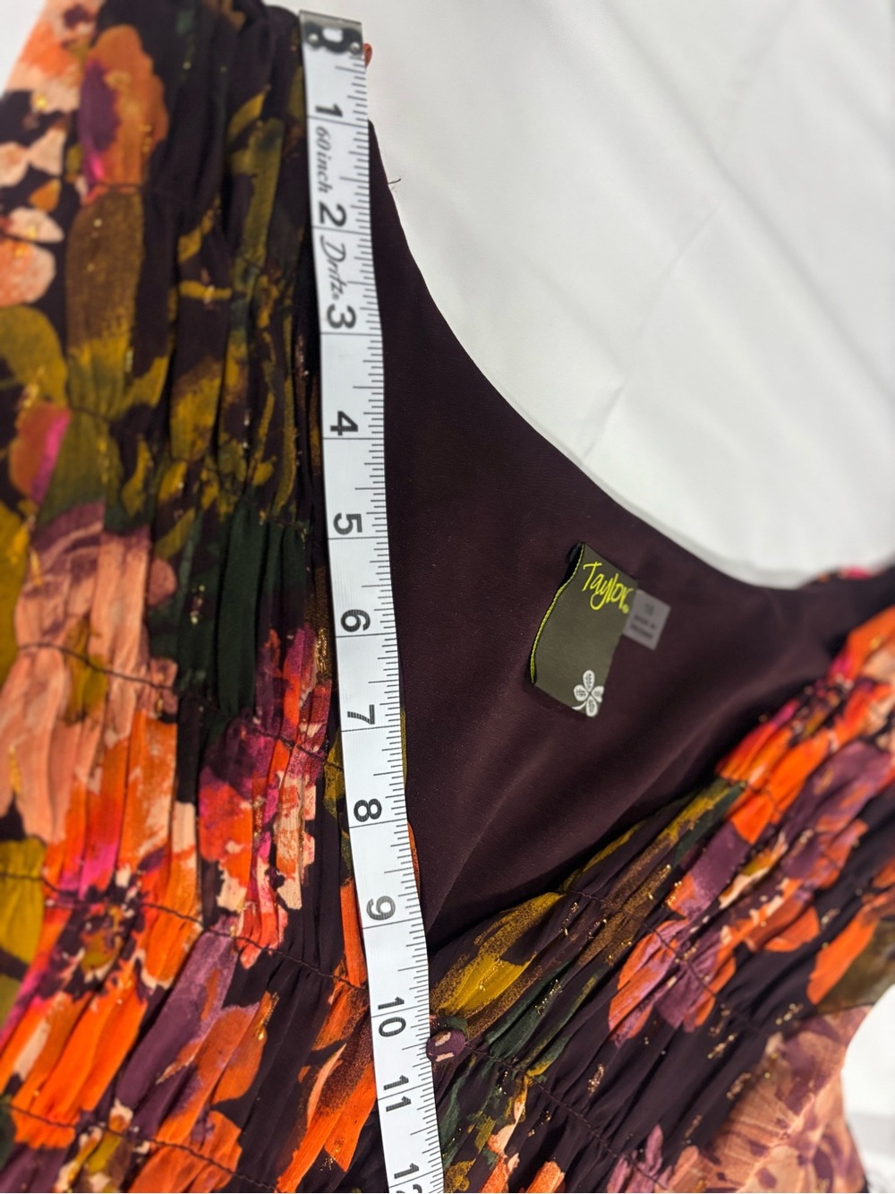 NWT Women’s Taylor Floral Smocked A-line Dress Size 16 - Picture 14 of 14